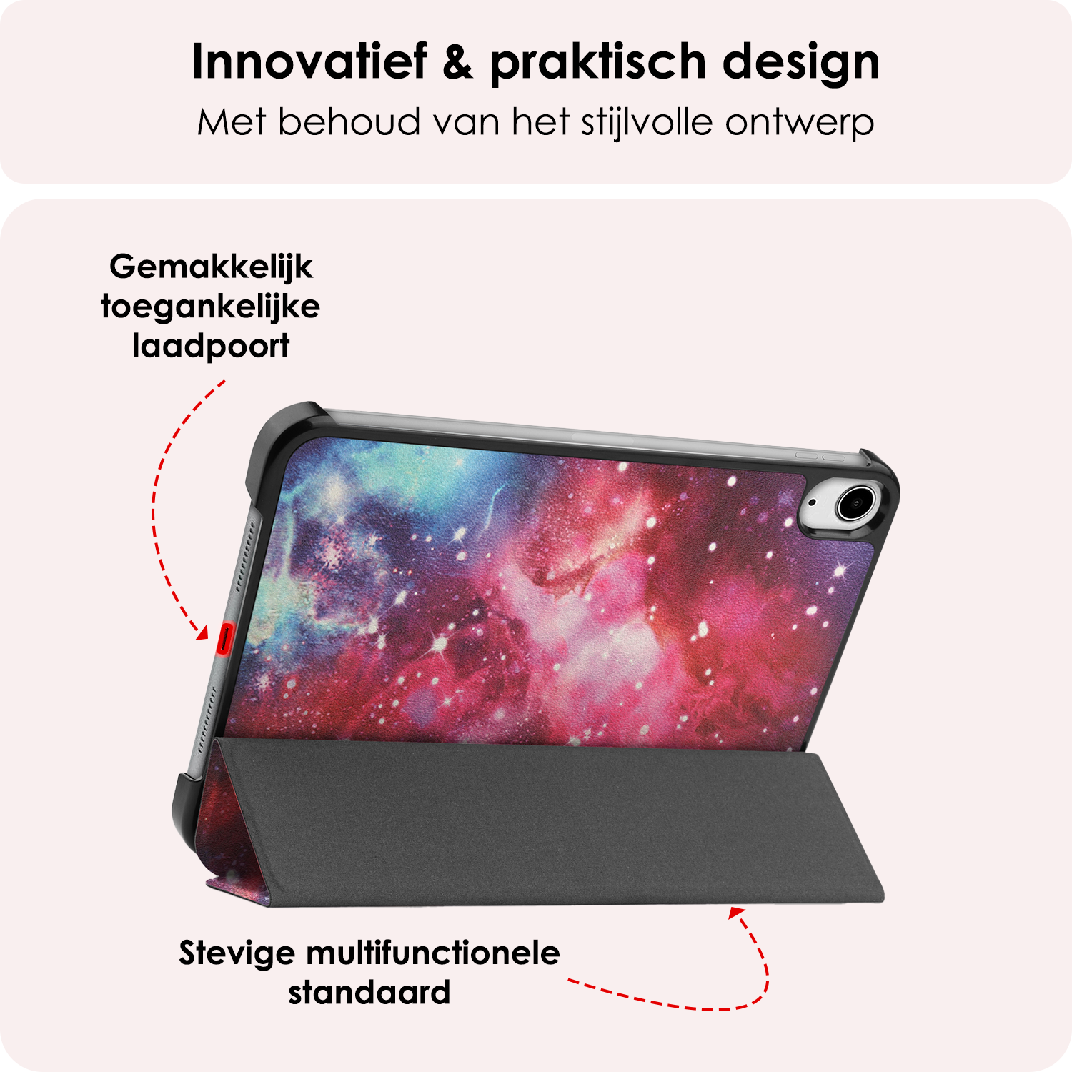 NoXx NoXx iPad Mini 7 Hoesje Met Screenprotector - Galaxy