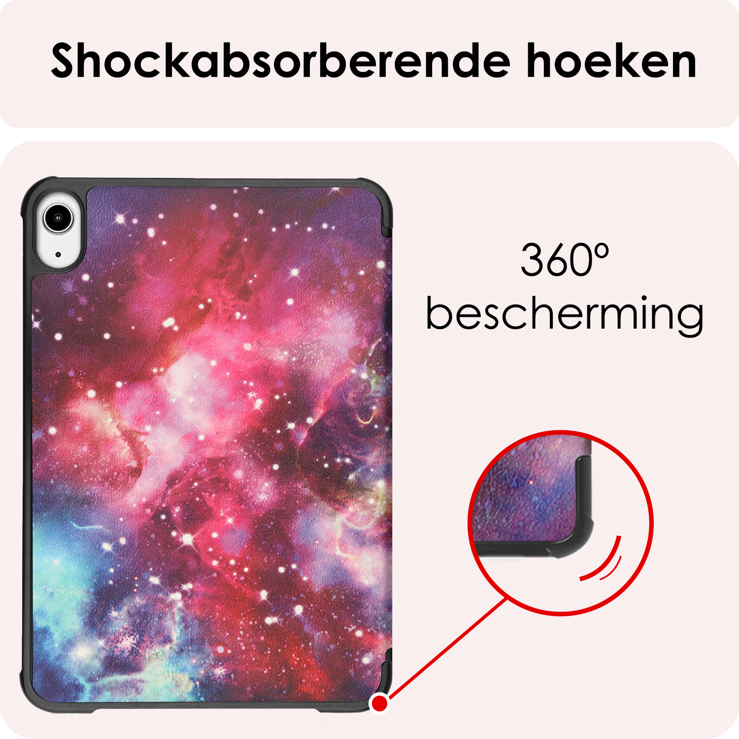 NoXx NoXx iPad Mini 7 Hoesje Met Screenprotector - Galaxy