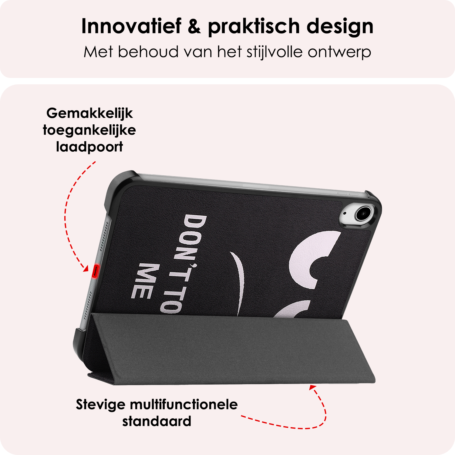 NoXx NoXx iPad Mini 7 Hoesje Met Screenprotector - Don't Touch Me