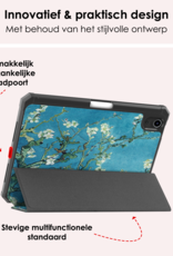 NoXx NoXx iPad Mini 7 Hoesje Met Uitsparing Apple Pencil En Met Screenprotector - Witte Bloesem