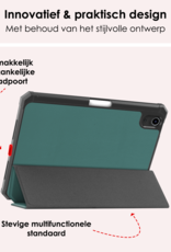 NoXx NoXx iPad Mini 7 Hoesje Met Uitsparing Apple Pencil En Met Screenprotector - Donkergroen