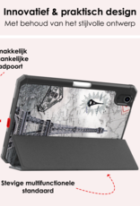 NoXx NoXx iPad Mini 7 Hoesje Met Uitsparing Apple Pencil En Met Screenprotector - Eiffeltoren