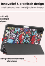 NoXx NoXx iPad Mini 7 Hoesje Met Uitsparing Apple Pencil En Met Screenprotector - Graffity