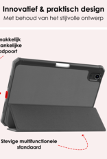 NoXx NoXx iPad Mini 7 Hoesje Met Uitsparing Apple Pencil En Met Screenprotector - Grijs