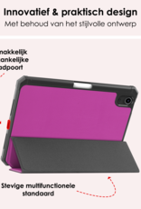 NoXx NoXx iPad Mini 7 Hoesje Met Uitsparing Apple Pencil En Met Screenprotector - Paars