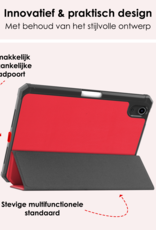 NoXx NoXx iPad Mini 7 Hoesje Met Uitsparing Apple Pencil En Met Screenprotector - Rood