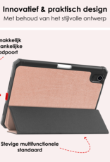 NoXx NoXx iPad Mini 7 Hoesje Met Uitsparing Apple Pencil En Met Screenprotector - Rose Goud