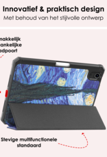 NoXx NoXx iPad Mini 7 Hoesje Met Uitsparing Apple Pencil En Met Screenprotector - Sterrenhemel