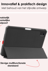 NoXx NoXx iPad Mini 7 Hoesje Met Uitsparing Apple Pencil En Met Screenprotector - Zwart