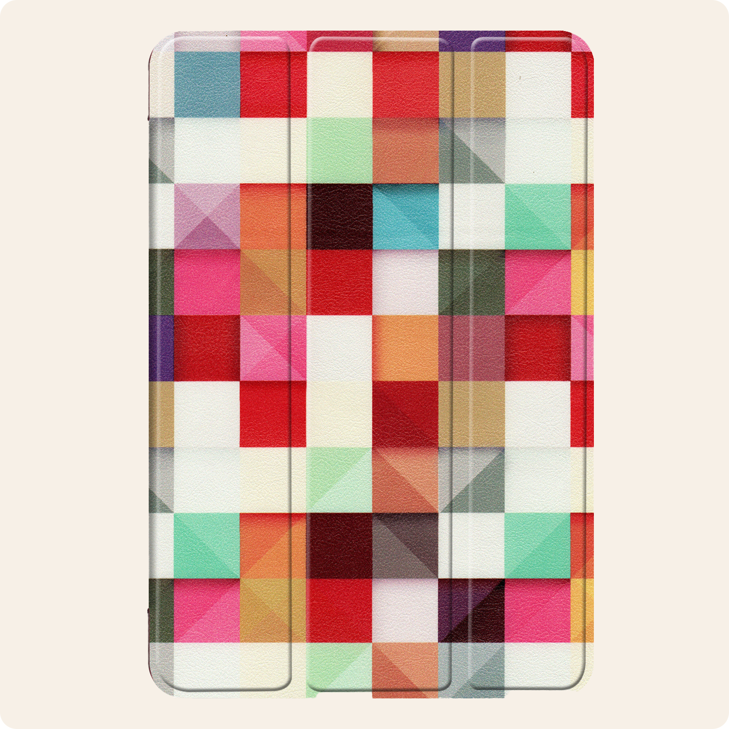 Nomfy Nomfy iPad Mini 7 Hoesje Met Screenprotector - Blokken