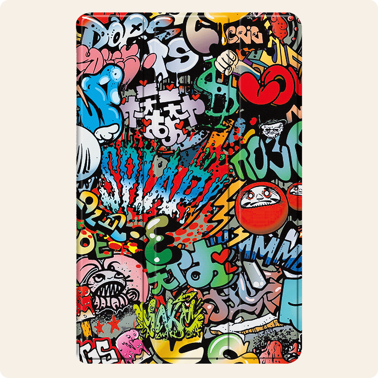 Nomfy Nomfy iPad Mini 7 Hoesje Met Screenprotector - Graffity