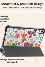 Nomfy Nomfy iPad Mini 7 Hoesje Met Screenprotector - Vlinders