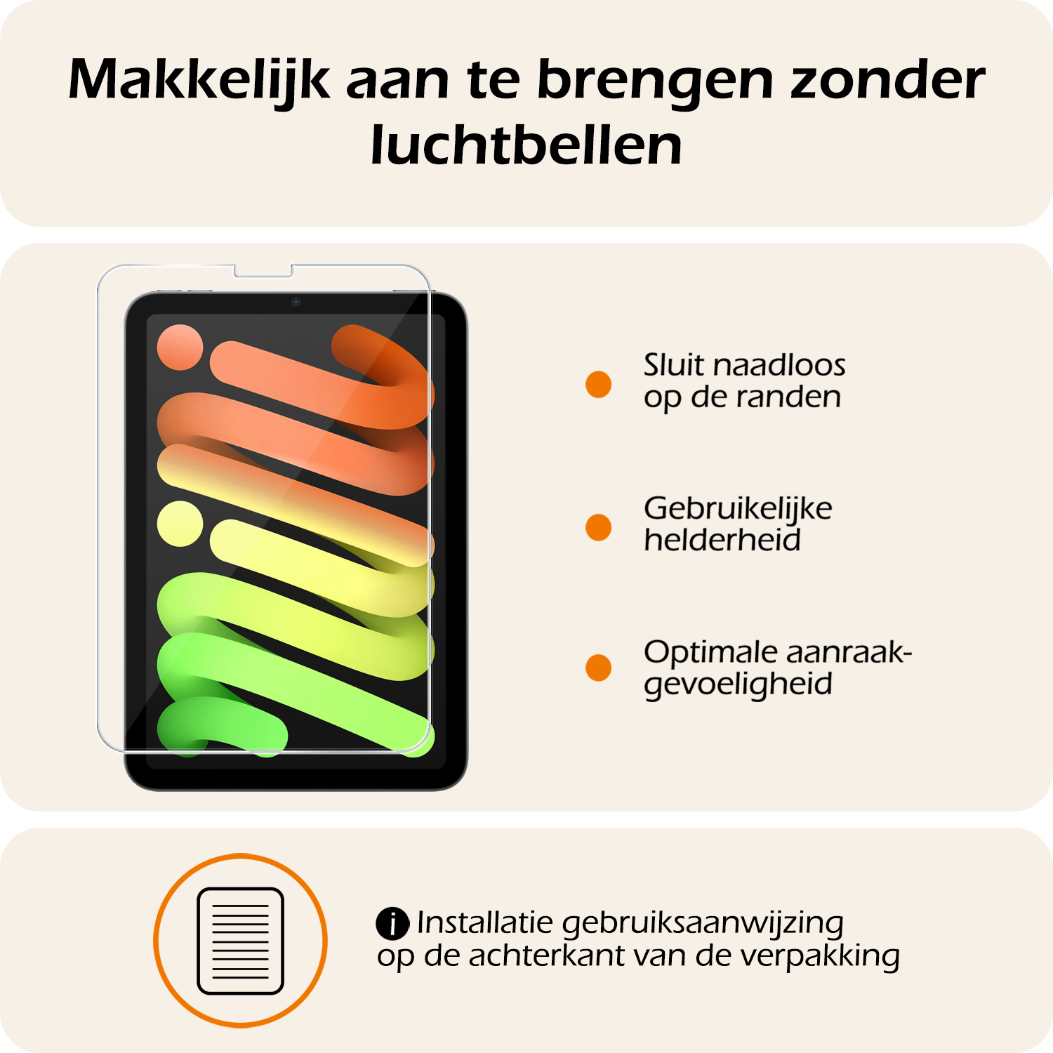 Nomfy Nomfy iPad Mini 7 Hoesje Met Uitsparing Apple Pencil En Met Screenprotector - Witte Bloesem