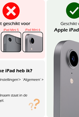 Nomfy Nomfy iPad Mini 7 Hoesje Met Uitsparing Apple Pencil En Met Screenprotector - Eiffeltoren