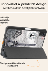 Nomfy Nomfy iPad Mini 7 Hoesje Met Uitsparing Apple Pencil En Met Screenprotector - Eiffeltoren