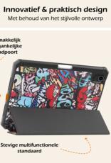 Nomfy Nomfy iPad Mini 7 Hoesje Met Uitsparing Apple Pencil En Met Screenprotector - Graffity