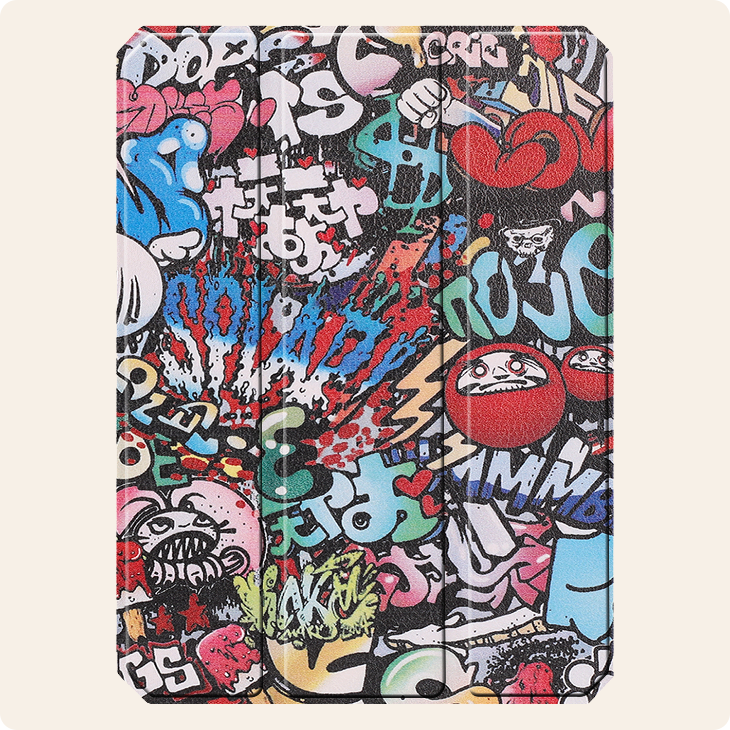 Nomfy Nomfy iPad Mini 7 Hoesje Met Uitsparing Apple Pencil En Met Screenprotector - Graffity