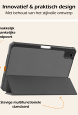 Nomfy Nomfy iPad Mini 7 Hoesje Met Uitsparing Apple Pencil En Met Screenprotector - Grijs