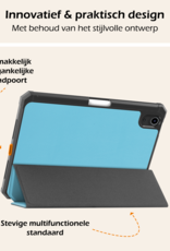 Nomfy Nomfy iPad Mini 7 Hoesje Met Uitsparing Apple Pencil En Met Screenprotector - Lichtblauw