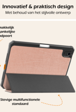 Nomfy Nomfy iPad Mini 7 Hoesje Met Uitsparing Apple Pencil En Met Screenprotector - Rose Goud