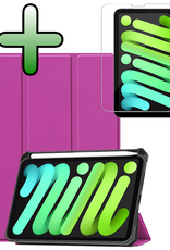 BASEY. BASEY. iPad Mini 7 Hoesje Met Uitsparing Apple Pencil En Met Screenprotector - Paars