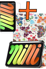 Nomfy Nomfy iPad Mini 7 Hoesje Met Uitsparing Apple Pencil En Met Screenprotector - Vlinder
