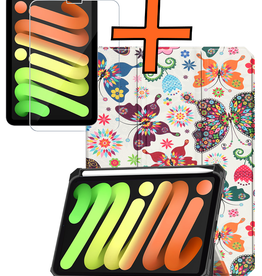 Nomfy Nomfy iPad Mini 7 Hoesje Met Uitsparing Apple Pencil En Met Screenprotector - Vlinder