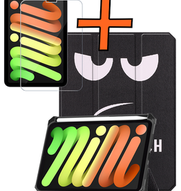 Nomfy Nomfy iPad Mini 7 Hoesje Met Uitsparing Apple Pencil En Met Screenprotector - Don't touch me