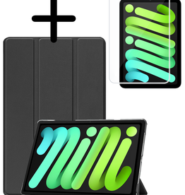 BASEY. BASEY. iPad Mini 7 Hoesje Met Screenprotector - Zwart