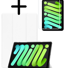 BASEY. BASEY. iPad Mini 7 Hoesje Met Screenprotector - Wit