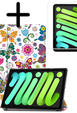 BASEY. BASEY. iPad Mini 7 Hoesje Met Screenprotector - Vlinders