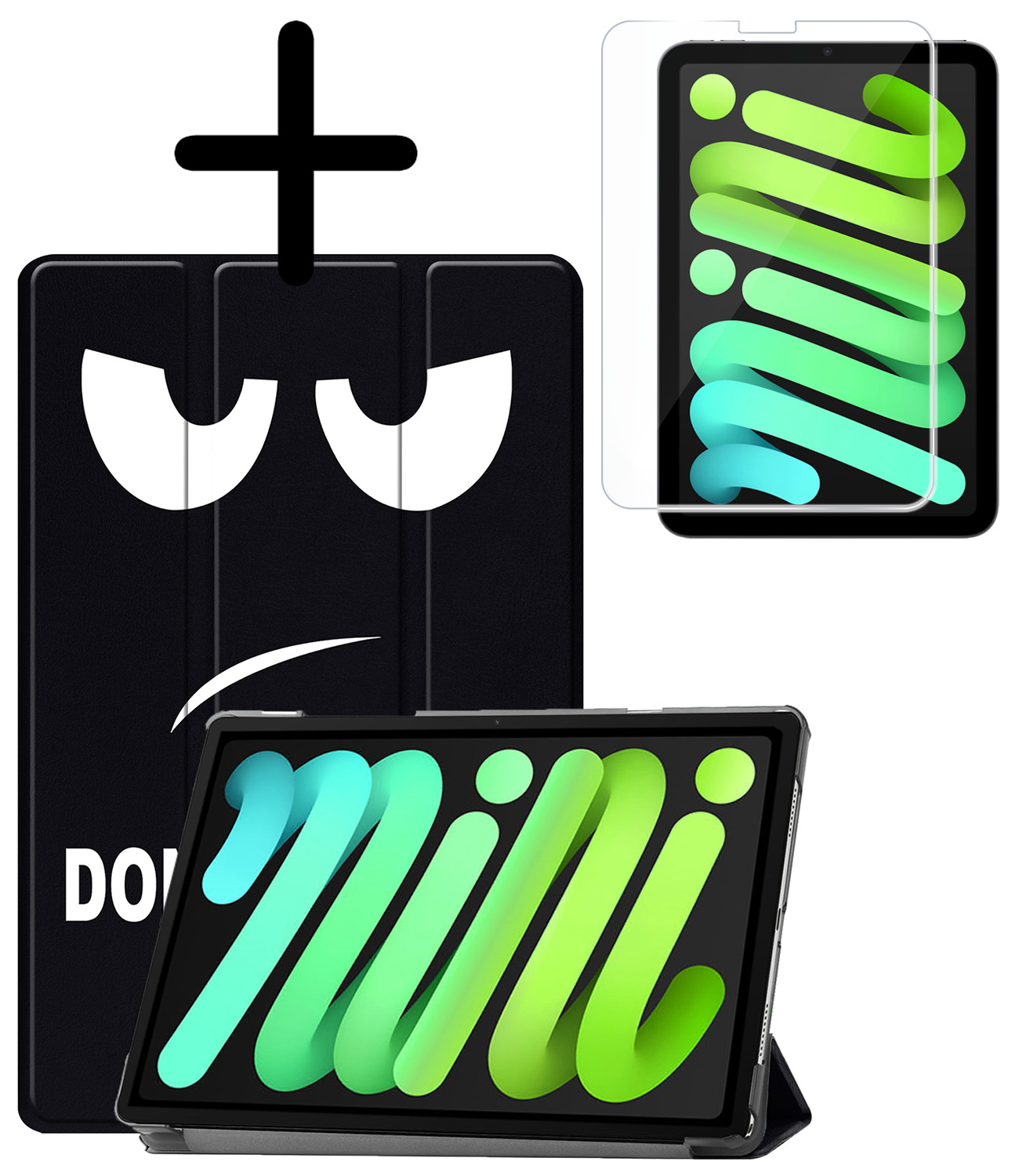 BASEY. BASEY. iPad Mini 7 Hoesje Met Screenprotector - Don't Touch Me