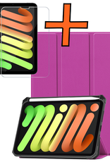 Nomfy Nomfy iPad Mini 7 Hoesje Met Uitsparing Apple Pencil En Met Screenprotector - Paars