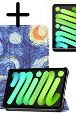 BASEY. BASEY. iPad Mini 7 Hoesje Met Screenprotector - Sterrenhemel