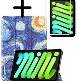 BASEY. BASEY. iPad Mini 7 Hoesje Met Screenprotector - Sterrenhemel