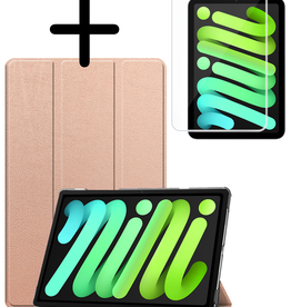 BASEY. BASEY. iPad Mini 7 Hoesje Met Screenprotector - Rose goud