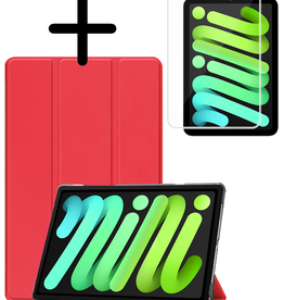 BASEY. BASEY. iPad Mini 7 Hoesje Met Screenprotector - Rood