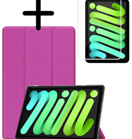 BASEY. BASEY. iPad Mini 7 Hoesje Met Screenprotector - Paars