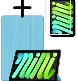 BASEY. BASEY. iPad Mini 7 Hoesje Met Screenprotector - Lichtblauw