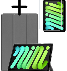 BASEY. BASEY. iPad Mini 7 Hoesje Met Screenprotector - Grijs