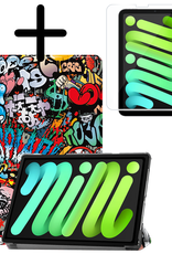 BASEY. BASEY. iPad Mini 7 Hoesje Met Screenprotector - Graffity