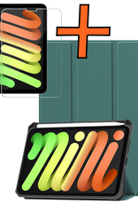 Nomfy Nomfy iPad Mini 7 Hoesje Met Uitsparing Apple Pencil En Met Screenprotector - Donkergroen