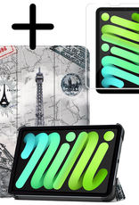 BASEY. BASEY. iPad Mini 7 Hoesje Met Screenprotector - Eiffeltoren