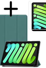 BASEY. BASEY. iPad Mini 7 Hoesje Met Screenprotector - Donkergroen