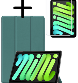 BASEY. BASEY. iPad Mini 7 Hoesje Met Screenprotector - Donkergroen