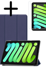 BASEY. BASEY. iPad Mini 7 Hoesje Met Screenprotector - Donkerblauw