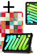 BASEY. BASEY. iPad Mini 7 Hoesje Met Screenprotector - Blokken