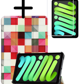 BASEY. BASEY. iPad Mini 7 Hoesje Met Screenprotector - Blokken