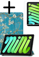 BASEY. BASEY. iPad Mini 7 Hoesje Met Screenprotector - Bloemen