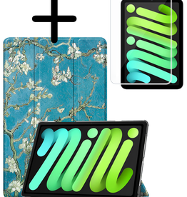 BASEY. BASEY. iPad Mini 7 Hoesje Met Screenprotector - Bloemen